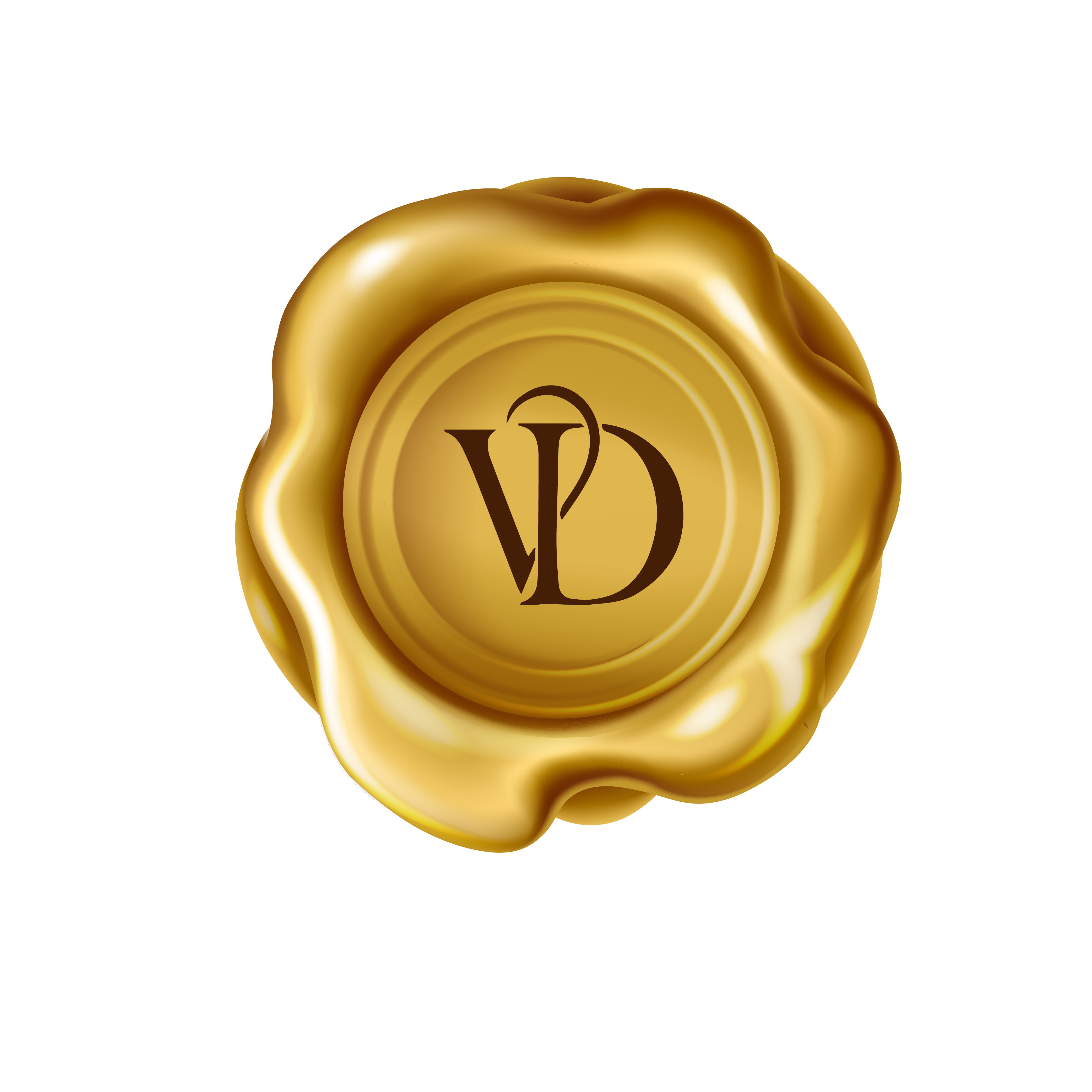 Wax seal with VD monogram